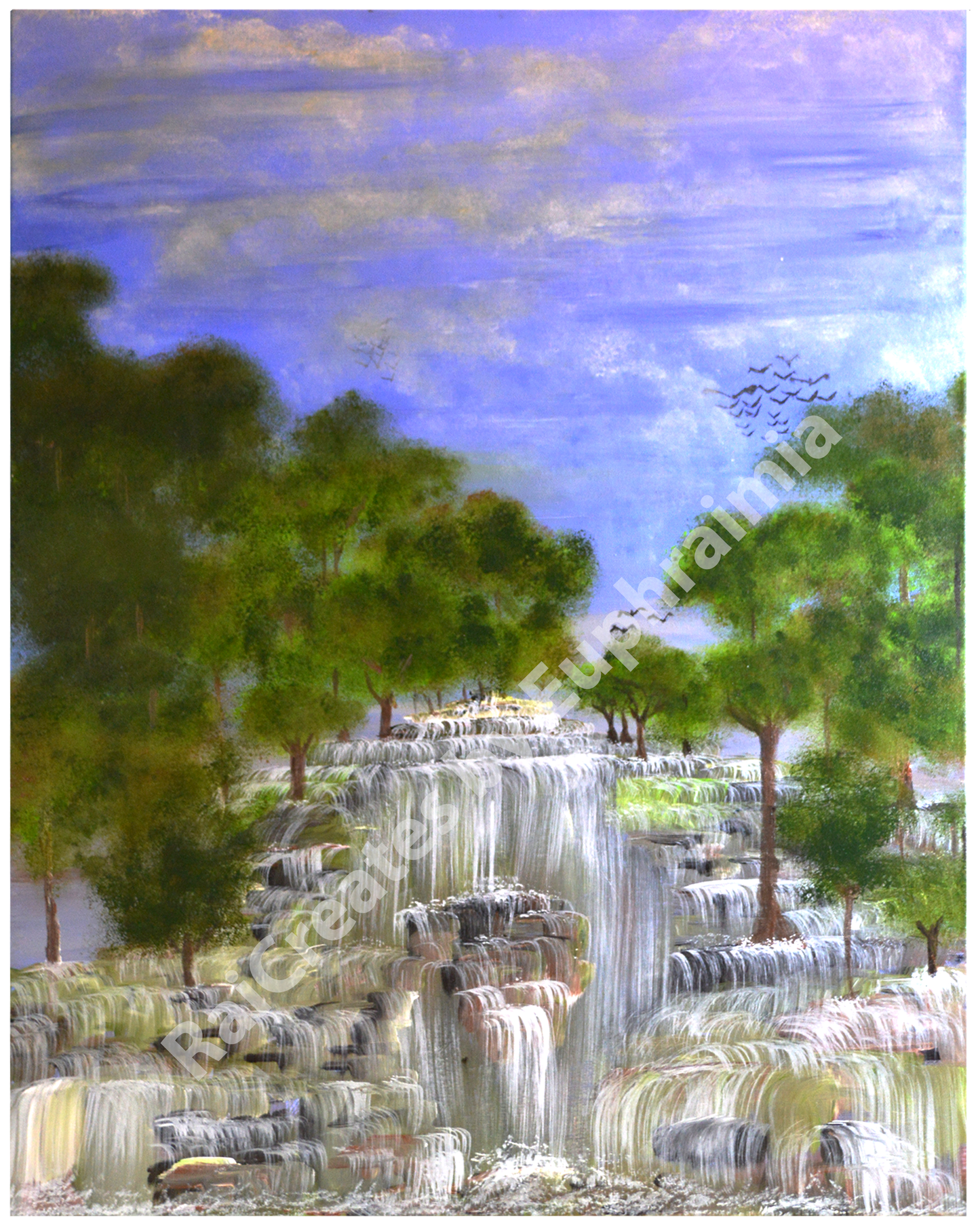 PARADISE FALLS | 24X30 | LANDSCAPE PAINTING