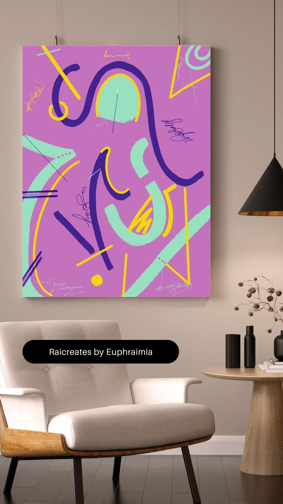 Midnight Doodle Art Print | ABSTRACT FINE ART