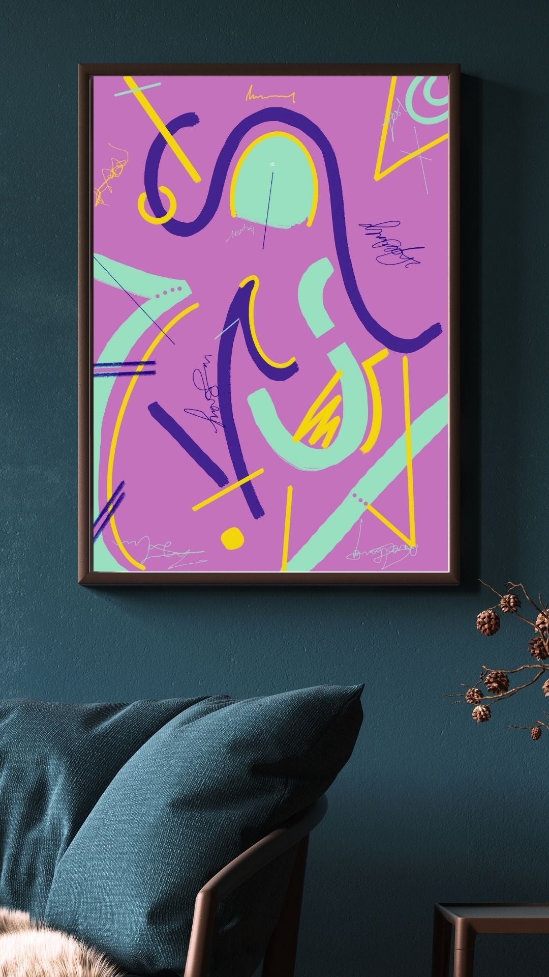 Midnight Doodle Art Print | ABSTRACT FINE ART